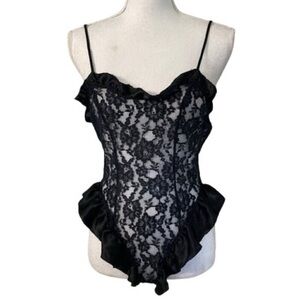 Victoria's Secret Gold Label 90’s Black Lace Bodysuit